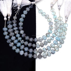 Haute qualité mousse naturelle Aqua facettes 8 pouces 8X7 à 11X8 MM octogone forme pierre précieuse brin pour prix de gros article de bijoux - Product Image 3