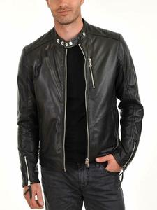 แจ็กเก็ตหนังแท้สำหรับผู้ชายใช้ได้ทั้งชายและหญิงแจ็กเก็ตฤดูหนาวกันน้ำออกแบบมาพร้อมกับบล็อคสี - Product Image 3