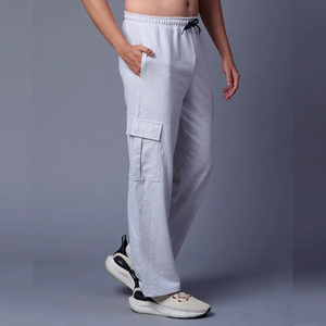 Custom Winter Printed logo Trousers Cheap Wholesale Men's Cargo Trouser Casual Loose <b>Joggers</b> Cotton Pants <b>Stacked</b> Men Sweatpants - Product Image 2