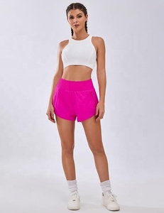 Shorts de jogging athleisure d'été pour femmes, respirants, imperméables, séchage rapide, écologiques, coupe-vent, 100 % coton, couleur unie, avec garniture en fourrure et boutons - Product Image 4