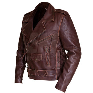 High Quality Plus Size Adult Men Leather <b>Racer</b> <b>Jacket</b> Winter Waterproof Breathable Customized Logo - Product Image 2