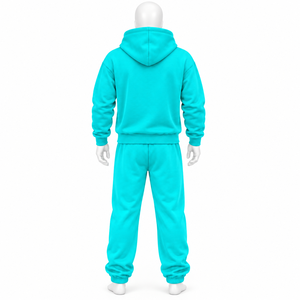 Ensemble de survêtement pour homme à capuche, grande taille, 100% coton, avec logo, couleur unie automne, design personnalisé, short, impression flamme délavée à l'acide - Product Image 2