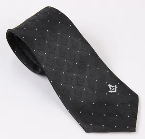 Corbata Masónica de Primera Calidad con Bordado Personalizado de la Logia Azul de Maestros Masónicos para Hombre - Product Image 6