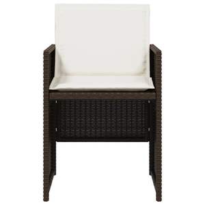 Chaise de patio pliable en polyrotin marron de taille moyenne, mobilier d'extérieur pratique - Product Image 5