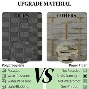 Paravento Pieghevole Grigio Antracite per Alta Privacy, Elegante Divisorio per Ambienti - Product Image 4