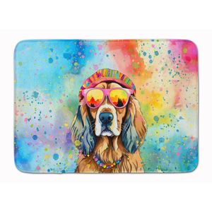 Cocker Spaniel Hippie Dawg Alfombra de baño de espuma viscoelástica Lavable a máquina Alfombra de cocina antifatiga Cojín cómodo en cocina y baño - Product Image 1