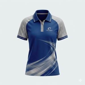 Camiseta Polo Casual para Mujer Ostriya Intl, Manga Corta, Color Personalizado, Diseño Sólido, Corte Regular, Transpirable, Poliéster/Algodón - Product Image 1