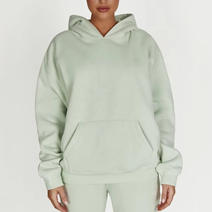 Novedad 2026: Sudadera con capucha para mujer, corte regular, informal, de otoño-invierno, hombro caído, peso medio, 100% algodón, estampado con efecto lavado ácido. - Product Image 2