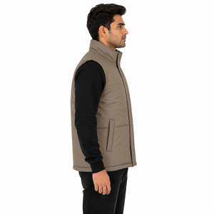Gilet matelassé à capuche sans manches pour homme, vestes pour homme, streetwear Y2K, vêtements d'hiver décontractés, vente en gros, vêtements personnalisés OEM - Product Image 2