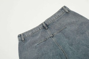 Shorts en jean tissé pour homme, taille mi-haute, coupe droite, style décontracté, haute qualité, pour l'été - Product Image 4