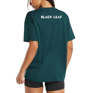 เสื้อยืดออกกำลังกายผู้หญิง Black Leaf ทรงหลวม คอกลม แขนสั้น ผ้าฝ้าย 100% ระบายอากาศได้ดี ซับเหงื่อ เหมาะสำหรับเล่นกีฬาและฟิตเนส - Product Image 6