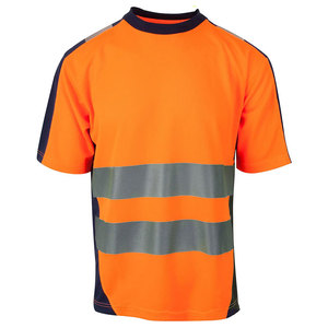 เสื้อยืดนิรภัยสำหรับงานก่อสร้างแบบมองเห็นได้ชัดเจน เสื้อทำงานแขนสั้น เสื้อผ้าเพื่อความปลอดภัย เสื้อยืดนิรภัย - Product Image 1