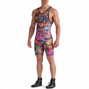 Custom Golden Sublimation Wrestling Tops <b>Men</b> Lightweight 100% Polyester Weightlifting Wrestling <b>Singlets</b> <b>Men's</b> - Product Image 5