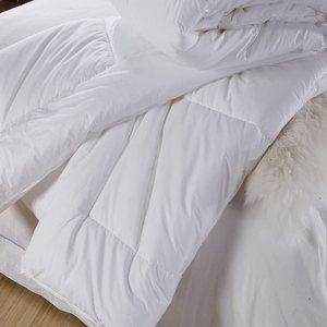 Couette en polyester tissé blanc uni, moderne, lavable, ensemble de 4 pièces pour mariage, usage domestique - Product Image 4