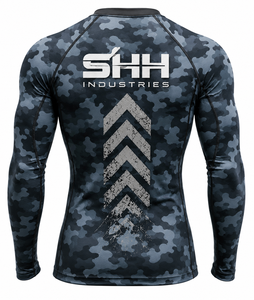 SHH Industries Custom Tactical Spartan Rash Guard <b>Men's</b> Long Sleeve Camo <b>Compression</b> Breathable Eco-Friendly <b>Shirt</b> MMA BJJ - Product Image 2