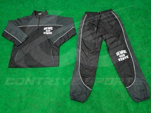 Ensemble survêtement en nylon personnalisé avec veste zippée et pantalon, léger et décontracté, coupe-vent pour homme - Product Image 2