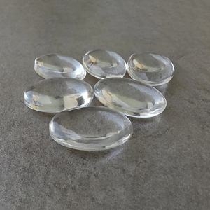 Cristal de Cuarzo Natural, Forma Ovalada, Cabujón Briolette, Gema Calibrada para Joyería, Disponible en Todos los Tamaños - Product Image 4