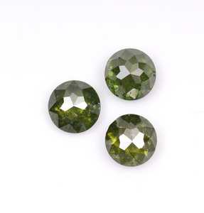 Piedra suelta facetada de corte rosa redondo verde de 3.6 MM, diamante natural brillante para la fabricación de joyas, para anillo de diamante solitario DIY. - Product Image 4
