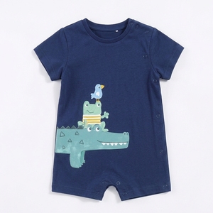 Mameluco de Manga Corta para Bebé, Algodón Suave, Botones Laterales, Mono de Una Pieza para Bebé, Venta al Por Mayor OEM - Product Image 2