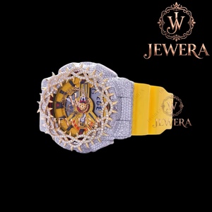High End Moissanite Yellow Rubber Diamond <b>Watch</b> <b>for</b> Trendsetters Luxury Gifting and Fashion Enthusiasts Available <b>for</b> Sale - Product Image 2