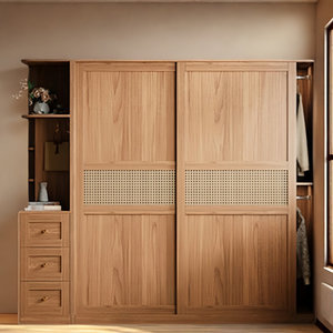 Armario Clásico Retro de Mimbre Tejido DreamCraft, Hecho en Vietnam - Product Image 1