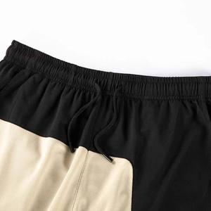 Conjunto de camiseta y pantalones cortos casuales para hombre con bloques de color, transpirable, de poliéster y algodón, para verano, corte regular, con bolsillos laterales. - Product Image 5
