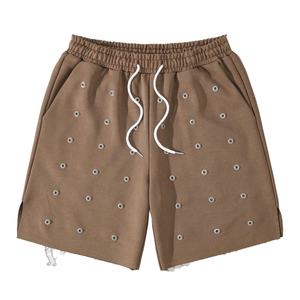 2025 partout bouton Shorts été personnalisé taille haute Baggy survêtement Denim Shorts coton hommes sweat Shorts pour homme - Product Image 1