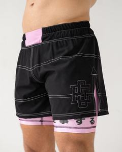 Shorts de combat MMA 2-en-1 personnalisés par sublimation avec doublure de compression intégrée, légers, respirants, pour grappling et No-Gi - Product Image 4