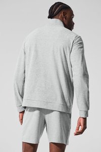 Sweat-shirt de sport pour homme à col montant et fermeture éclair intégrale, respirant, en polyester, décontracté, vêtement de sport - Product Image 5