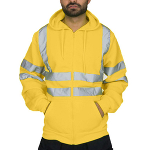 Sweat-shirt de sécurité réfléchissant haute visibilité avec LED étanche et logo personnalisé pour hommes, idéal pour le travail en extérieur - Product Image 4