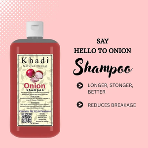 Champú herbal de cebolla para el crecimiento del cabello enriquecido con extracto natural de amla, aloe vera y vitamina E, anticaspa, sin parabenos ni sulfatos. - Product Image 3
