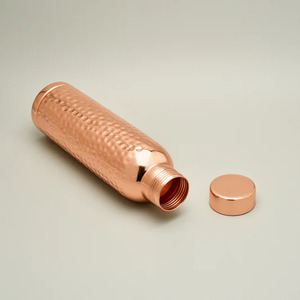 Indian Handmade Copper Water <b>Bottle</b> Antique Finish Eco Friendly Metal Drinking <b>Bottle</b> Exporter - Product Image 5