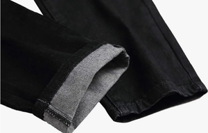 Jeans slim déchirés pour hommes, denim usé, pantalon skinny tendance - Product Image 5