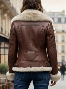 Veste de moto moderne unisexe en cuir poli avec des caractéristiques respirantes, coupe-vent, imperméables et écologiques - Product Image 2