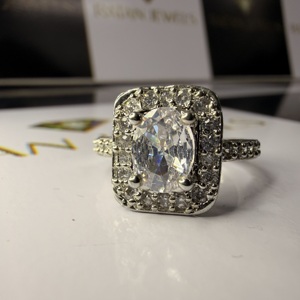 Style Women's Engagement <b>Ring</b> 14k 18K White Gold lab grown diamond Oval Cut Prong Setting IGI Certified Diamond <b>Fine</b> <b>Rings</b> - Product Image 1