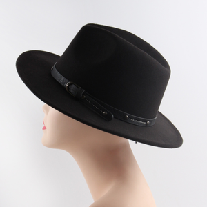 Sombrero Panamá clásico de ala ancha para mujer con hebilla de cinturón, sombrero Fedora de calidad premium, fabricante en Pakistán - Product Image 3