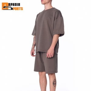 Fabricante de Ropa Personalizada para Hombre, Conjuntos de Camisetas y Pantalones Cortos, Trajes Deportivos Holgados de 2 Piezas para Verano - Product Image 2