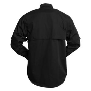Chaqueta Bomber IBS al por Mayor, Cuello de Forro Polar, Negra, Poliéster/Algodón, Unisex, Reflectante, Cortavientos para Guardias de Seguridad, Chaquetas de Invierno - Product Image 3