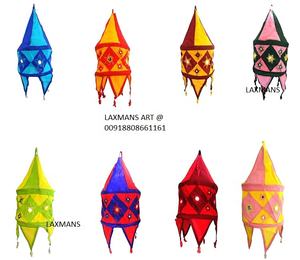 Cotton Patchwork <b>Lamp</b> <b>Shades</b> Cotton Wall Hangings <b>Lamps</b> Decorations Cotton Applique <b>Lamp</b> <b>Shades</b> Cotton Goa <b>Lamp</b> <b>Shades</b> Hangings - Product Image 1