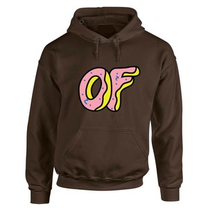 Sweat-shirt à capuche vert olive pour homme avec logo rose et jaune imprimé sur le devant, coupe décontractée, en coton, pour l'automne - Product Image 6