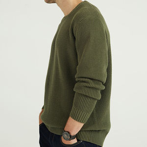 100% Cotton Winter OEM Custom Men's Crewneck Pullover Sweater Plain Knit Pullover <b>Jumpers</b> Men Sweater Manufacturer Sweatshirts - Product Image 4