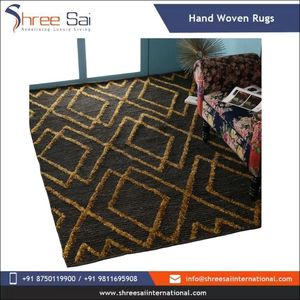 Tapis tissé en coton beige Shree Sai International, motif géométrique, fait main, tissage plat, lavable, décoration moderne pour la maison, best-seller - Product Image 4