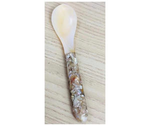 Cuillère élégante en coquille naturelle conçue pour sublimer la dégustation et la présentation du caviar à table - Product Image 4