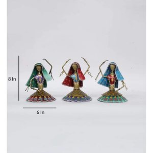 Ensemble de 3 figurines de danseuses, forme artistique classique, idéal pour les espaces de travail formels, la présentation sur les armoires de classement et la décoration des zones d'étude. - Product Image 6