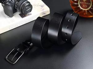 Ceinture en cuir véritable pour homme, motif uni avec boucle serpent en acier, ceinture en cuir véritable promotionnelle en solde - Product Image 4