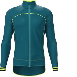 เสื้อเจอร์ซีย์ปั่นจักรยานแขนสั้นสำหรับผู้ชาย สีน้ำเงินเฮเธอร์ ซิปเต็มตัว ทรงพอดีตัว สำหรับปั่นจักรยานบนถนน เสื้อจักรยานระบายอากาศได้ดี ชุดกีฬา - Product Image 5