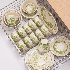 Modern Gold Inlay Dinner Set Premium Stoneware Finish <b>Reusable</b> Elegant Serving Plates Stylish Bowls Luxury Tea Cups Dishwasher - Product Image 5