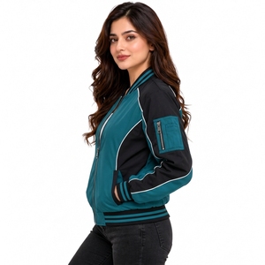 Prendas esenciales de moda para mujer: Chaquetas bomber con estilo moderno y comodidad suave para uso diario informal. - Product Image 6