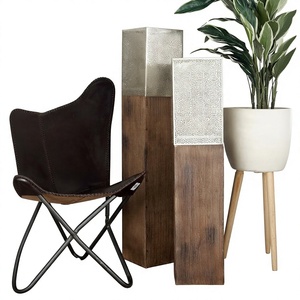Nuevo Candelabro Elegante de Madera de Mango Marrón, Hecho a Mano, con Corte Láser, para Interiores y Exteriores, Especial para Ramadán y Navidad - Product Image 1