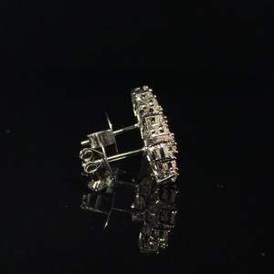 Pendientes de Plata 925 con Moissanita Brillante en Forma de Pera y Flores, Joyería Fina para Compromiso, Regalo Encantador para Ella - Product Image 5